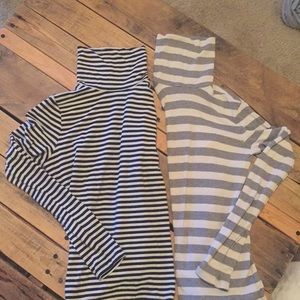 Striped turtle necks